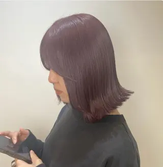 セミロング カラー ブリーチカラー特化 美容師/𝕐𝕌𝕀のヘアスタイル