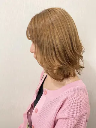 ミディアム カラー 髪質改善⭐️⭐️⭐️ コワフェルドエクセルのヘアスタイル