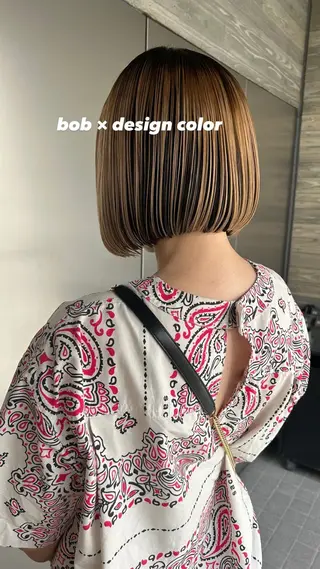 ミディアム カラー la fith所属・rico_by ヘアとアイブロウのヘアスタイル