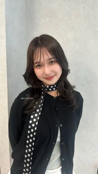 セミロング 🎀透明感カラー 𝐂𝐇𝐈𝐒𝐀のヘアスタイル