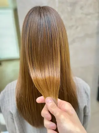 ロング カラー 縮毛矯正　野口 恵のヘアスタイル