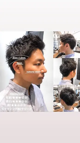 ショート メンズ amie高崎所属・高崎メンズパーマ 髪質改善TAKEのヘアスタイル