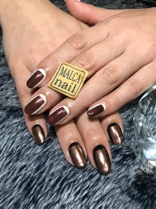 ミディアム カラー パーマ ヘアアレンジ キッズ ネイル マツエク・マツパ MALCAnail(マルカネイル)所属・荒木 莉奈のネイルデザイン