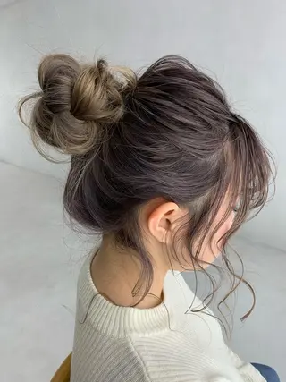 ミディアム カラー ヘアアレンジ ◎モチマル チアキ◎のヘアスタイル