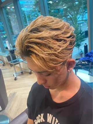 ショート パーマ メンズ メンズ特化/フェザー /パーマ/伊勢元のヘアスタイル