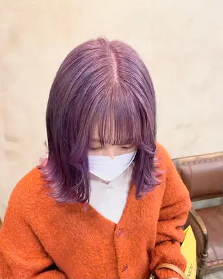 ミディアム カラー ヘアアレンジ 【ピンク/韓国ヘア/ ヘアセット】亜海のヘアスタイル