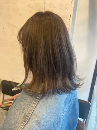 ミディアム カラー ヘアアレンジ satsuki 暖色・ブラウンカラーのヘアスタイル