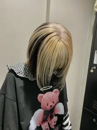 ミディアム カラー 田代 佳穂のヘアスタイル