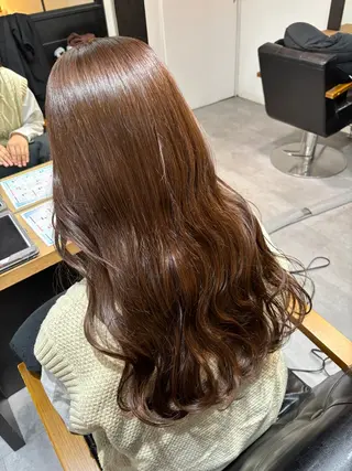 ロング 透明感カラー |ベー ジュ|齊藤ひなののヘアスタイル