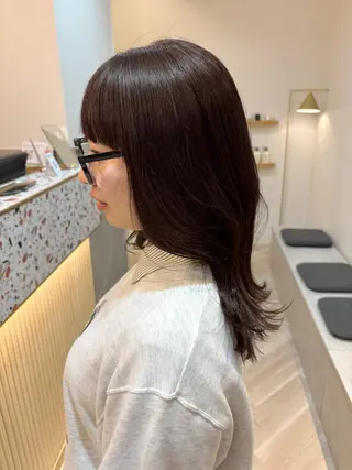 ミディアム 似合わせ/ベージュ /レイヤー/りほ🤍のヘアスタイル