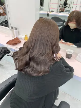 セミロング カラー パーマ ヘアアレンジ メンズ 🤍透明感カラー🤍 ブリーチ🤍AINEのヘアスタイル