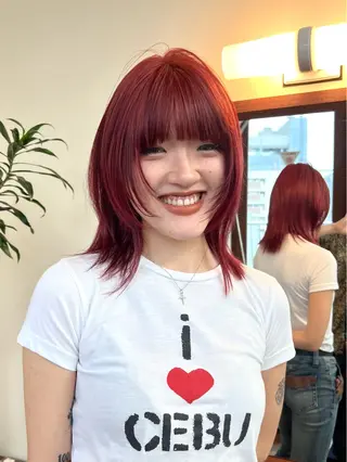 ミディアム カラー レイヤー専門家 ダブルカラー修のヘアスタイル