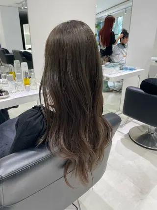 ロング カラー グレージュ/ベージュ /経堂/sana🌱のヘアスタイル