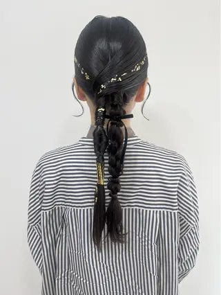 ロング ヘアアレンジ ヘアセットサロン /上坪愛美のヘアスタイル