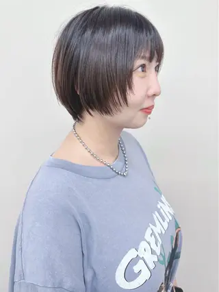 ショート 小顔ボブ/お悩み解決 /ボブパーマ/とういのヘアスタイル