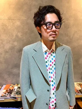 ミディアム カラー パーマ CEINE OURのヘアスタイル