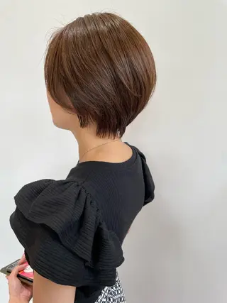 ショート ボブ/ショートボブ/ 岡山駅/別曽遥也のヘアスタイル