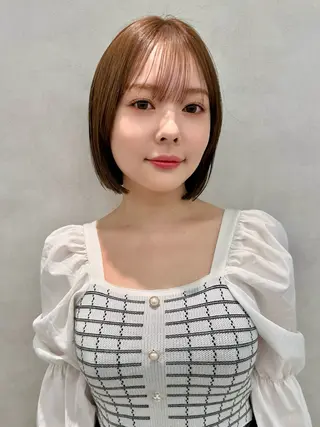 ミディアム ショート/ボブ/ 白髪ぼかし/しんやのヘアスタイル