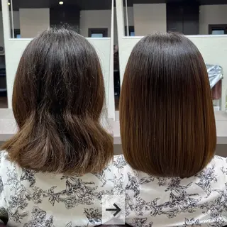 ミディアム KIZU 髪質改善 オカルト怪談のヘアスタイル