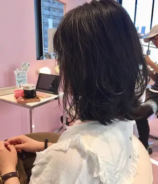 ミディアム 所渉/韓国レイヤー /ウルフカットのヘアスタイル