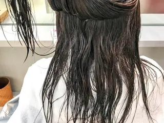 セミロング パーマ 杉崎 秀弥のヘアスタイル