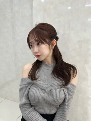 ロング カラー ヘアアレンジ 森田 真由香のヘアスタイル