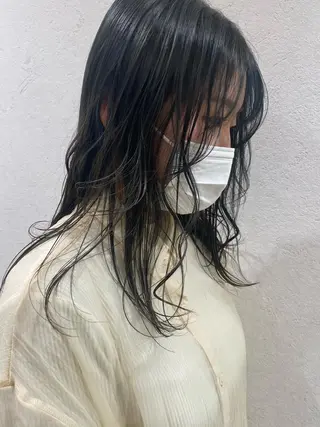 セミロング カラー ヘアアレンジ パーマ指名No1 /namiのヘアスタイル