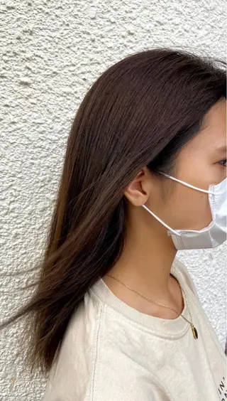 セミロング カラー 髪質改善・酸性・ ストレート　Maruのヘアスタイル