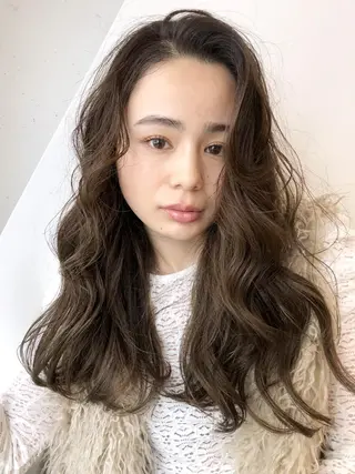ロング カラー パーマ ヘアアレンジ ITbyALBUM 中野店のヘアスタイル