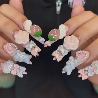 ネイル 倫実/スカルプ /ガーリー/個性派のネイルデザイン