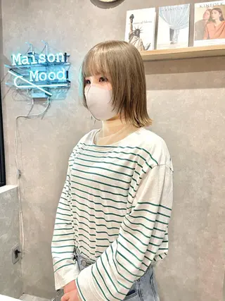 ミディアム カラー mood tatemachiのヘアスタイル