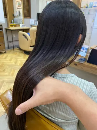 ロング 藤野 陵平のヘアスタイル