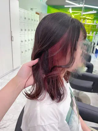 セミロング カラー ヘアアレンジ Ella所属・nana【艶髪】/ レイヤー/縮毛矯正のヘアスタイル