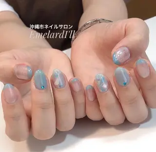 ネイル 沖縄市ネイルサロン エメラルドアイルのネイルデザイン