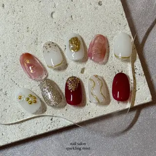 ネイル sparkling mint【スパークリングミント】所属・natsuki 🎀💎モデル様募集のネイルデザイン