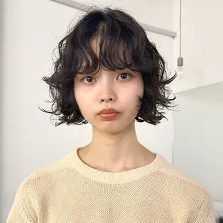 ショート 🌀渋谷ボブパーマ 🌀河野瑠太のヘアスタイル