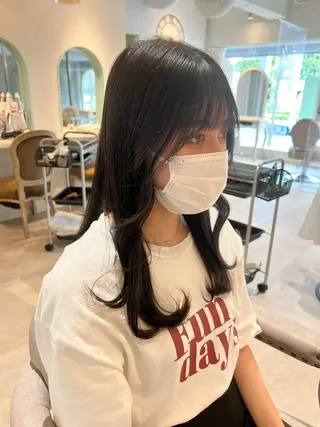 ロング カラー ミカ/名駅/レイヤー /ブリーチなしカラーのヘアスタイル