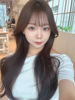 ロング カラー 顔周り/透明感カラー /似合わせ/難波雄雅のヘアスタイル