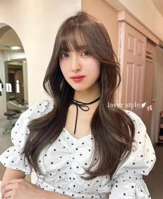ロング カラー 韓国ヘア🦢🖤 Sayumiのヘアスタイル