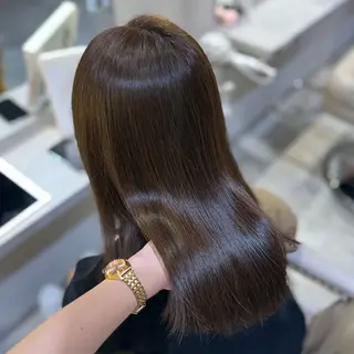 セミロング カラー 🌙Runa つや髪 /モテ/カットのヘアスタイル