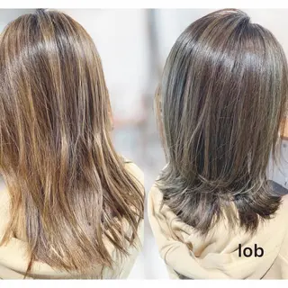 ミディアム カラー GO TODAY SHAiRE SALON 梅田店所属・ベージュカラー/ボブ チャネリングカットのヘアスタイル