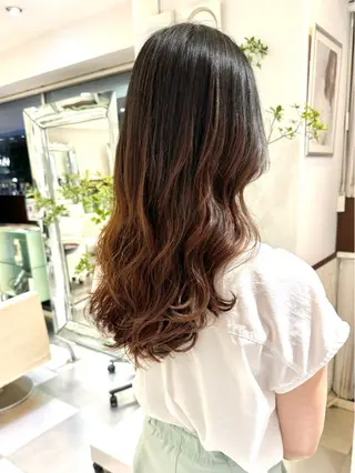 ロング パーマ ZENKO表参道店所属・デジタルパーマ 🌀ボブ　萩原　龍のヘアスタイル