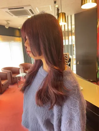 セミロング 水谷 亮太のヘアスタイル