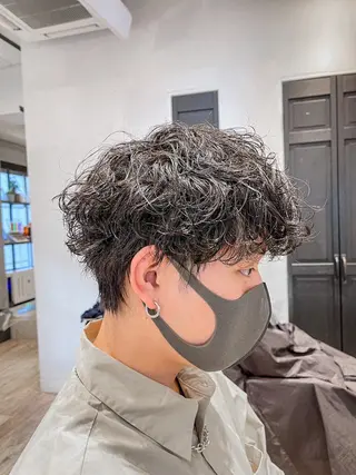 ショート パーマ メンズ amie高崎所属・高崎メンズパーマ 髪質改善TAKEのヘアスタイル
