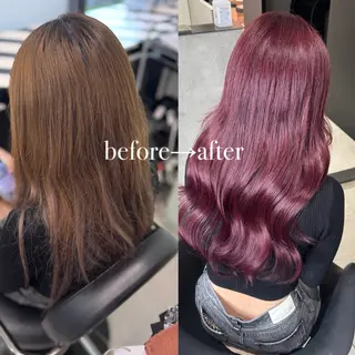 ロング カラー 大阪 梅田/ ハイトーン/エクステのヘアスタイル