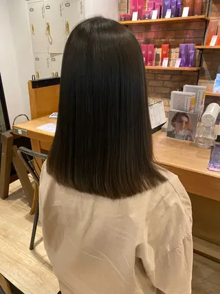 ミディアム 🪞艶カラー/ボブ/ 矯正/高橋亜実🪞のヘアスタイル