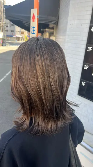 ミディアム カラー 天王寺美容室/カット モデル募集/miiaのヘアスタイル