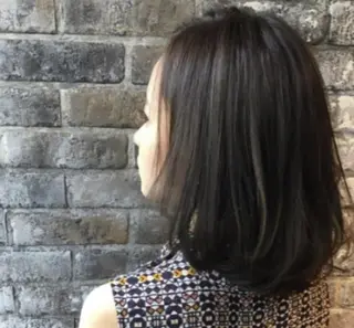 セミロング カラー パーマ ヘアアレンジ チビ編み込みエクステ シールEXどぅ〜すのヘアスタイル