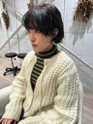 ショート パーマ ショート/ボブ 似合わせ/中原のヘアスタイル