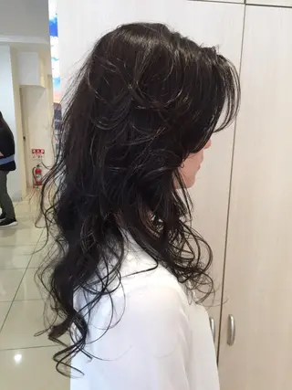 ロング カラー 堀井 猛史のヘアスタイル